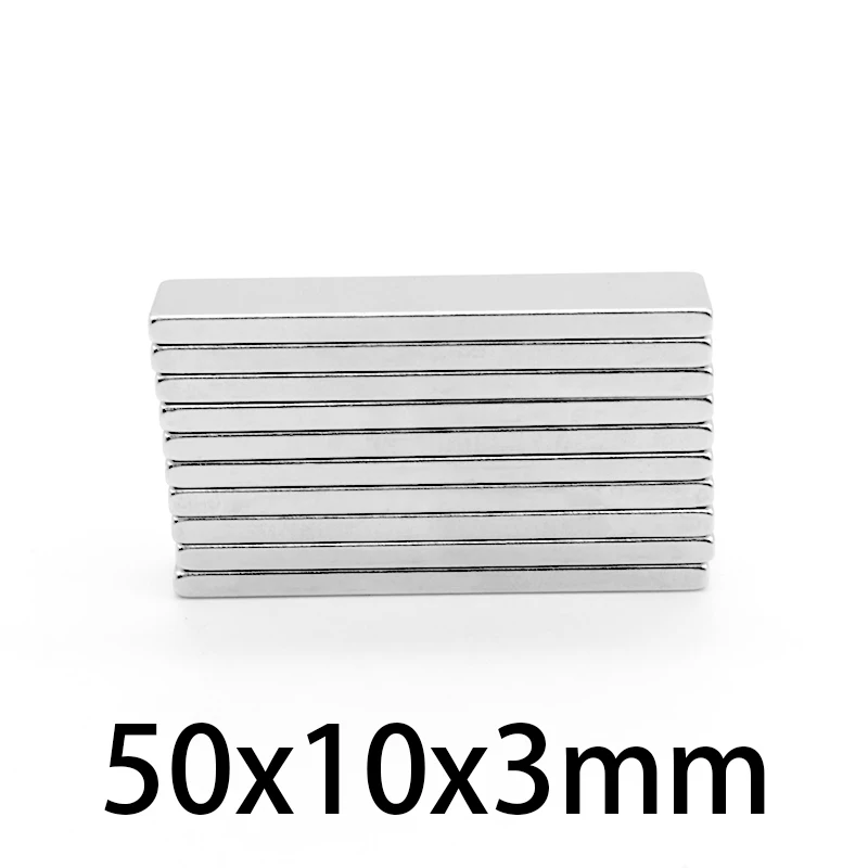 50x10x3mm Square Strong Magnet 50mmX10mmx3mm For Home Refrigerators, Offices DIY 50*10*3 mm Block Magnet 50x10x3