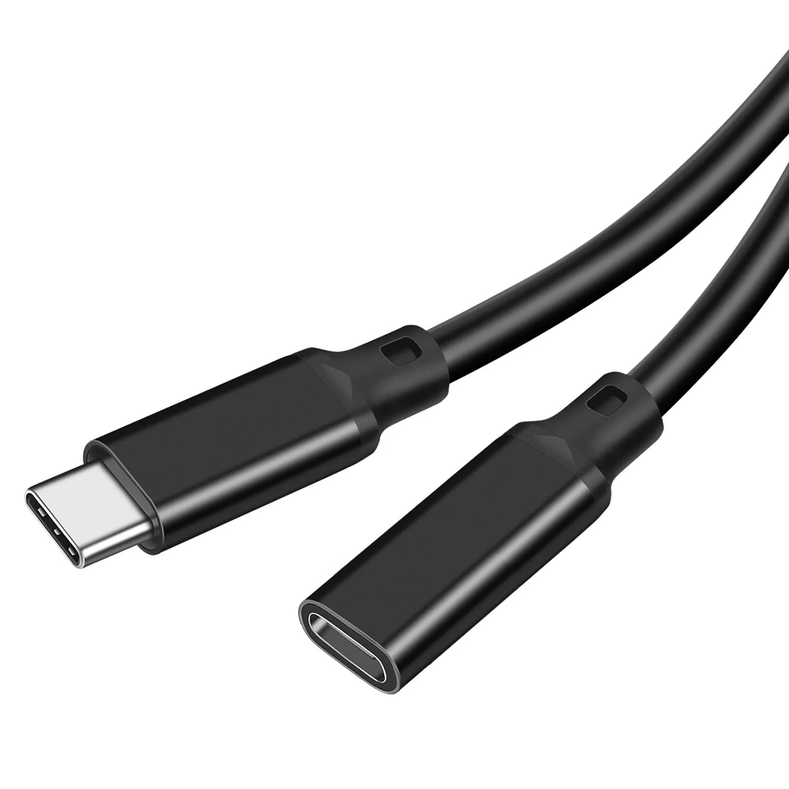 20Gbps USB C 3.2 Extension Cable 90 Degree USB 3.2 Gen2 Type-c Male to Female Extender Cable 4K@60Hz 100W Charging Data Transfer