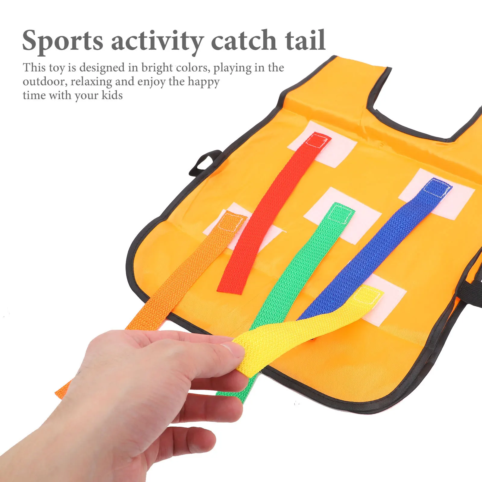 2 Sets Kids Pull Tails Outdoor Game Vest With Ribbons For Sensory Training Catching Tail Games Belt Lightweight Durable Fun