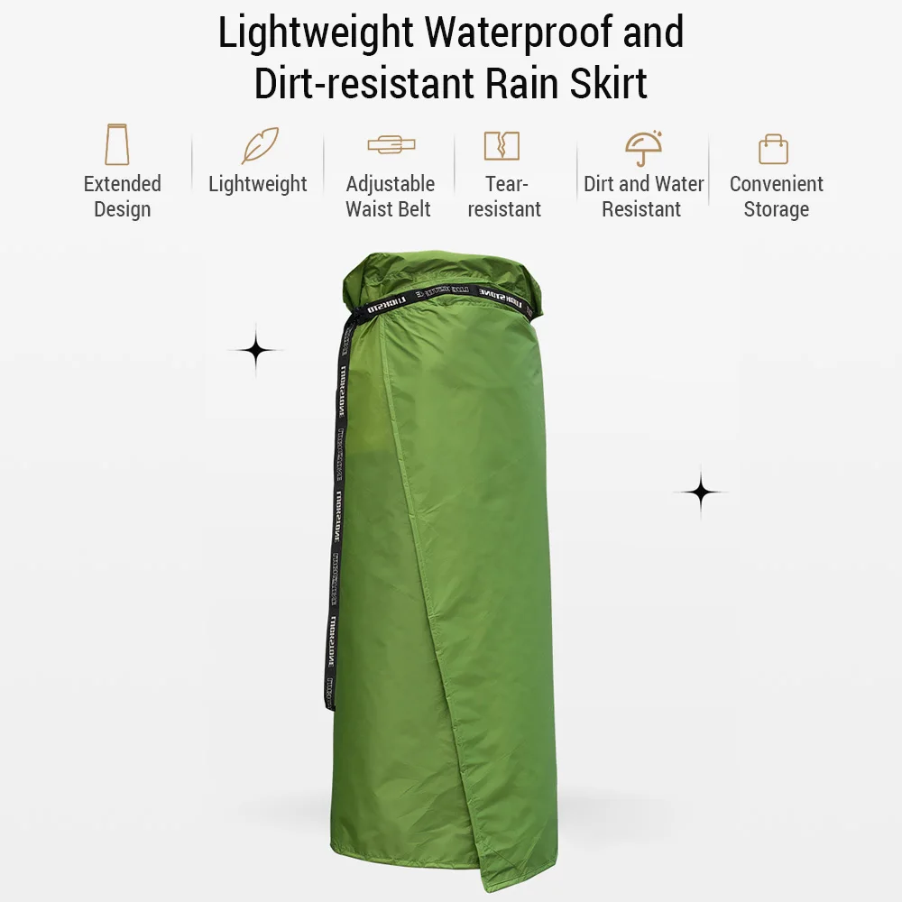 Outdoor Half Body Rain Skirt Waterproof Rainwear Breathable Rain Kilt Lightweight Rain Gear for Camping Hiking Raincoat Skirt