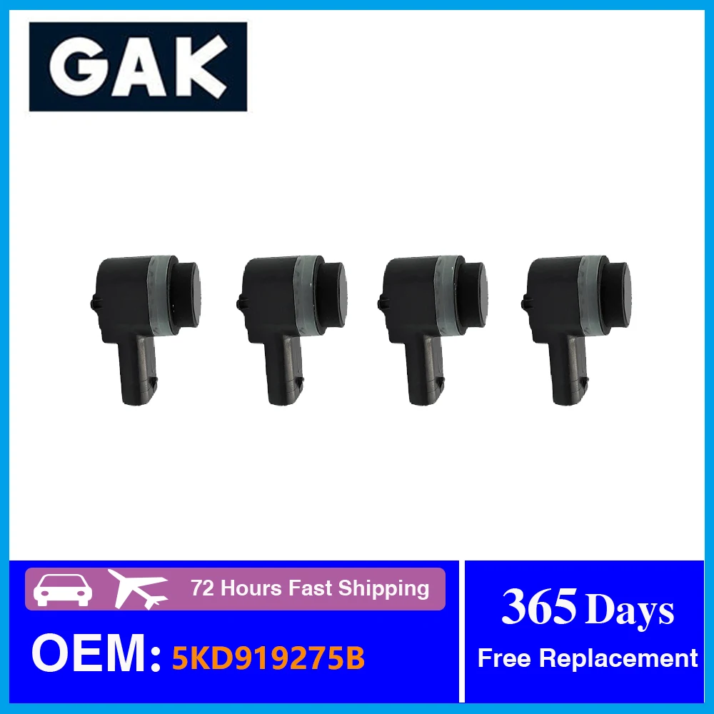 Бренд GAK, 4 шт., новый датчик помощи при парковке PDC для VW Passat B6 B7 Jetta Golf MK5 MK6 Polo Tiguan 5KD919275B