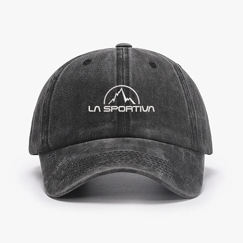 Embroidery Design LA SPORTIVA Men Women Wash cotton soft Baseball Caps Adjustable Dad Duck tongue cap Custom logo Text