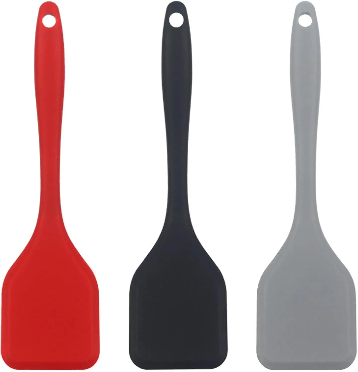 Espátula para freír de silicona, 1 par de pala, utensilios de cocina delicados, utensilios de cocina para freír carne de pescado, sin BPA