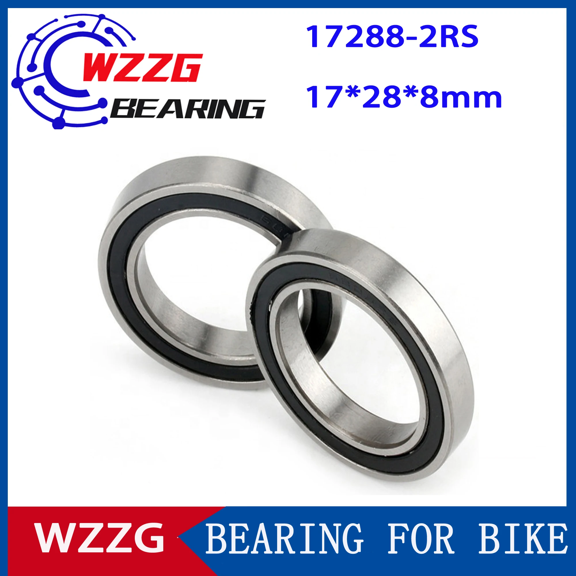 

WZZG 17288-2RS Подшипник 17*28*8 мм (4 шт.) 17288 RS Велосипедная ступица Передняя и задняя ступица колеса 17 28 8 Шарикоподшипник