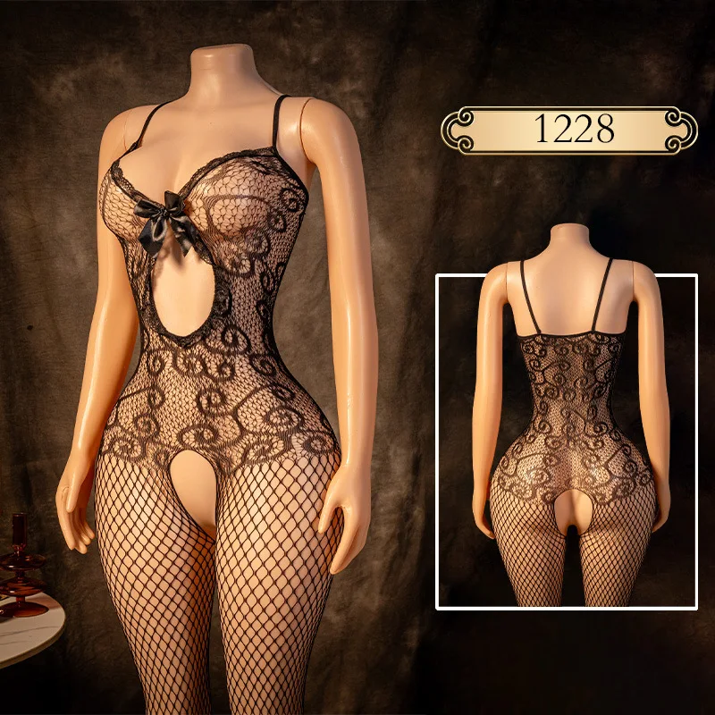 Lingerie Sexy Plus Size em Rede Colorida, Roupas de Festa, Brinquedos Sexuais, Bodysuits Femininos para o Natal e Dia dos Namorados