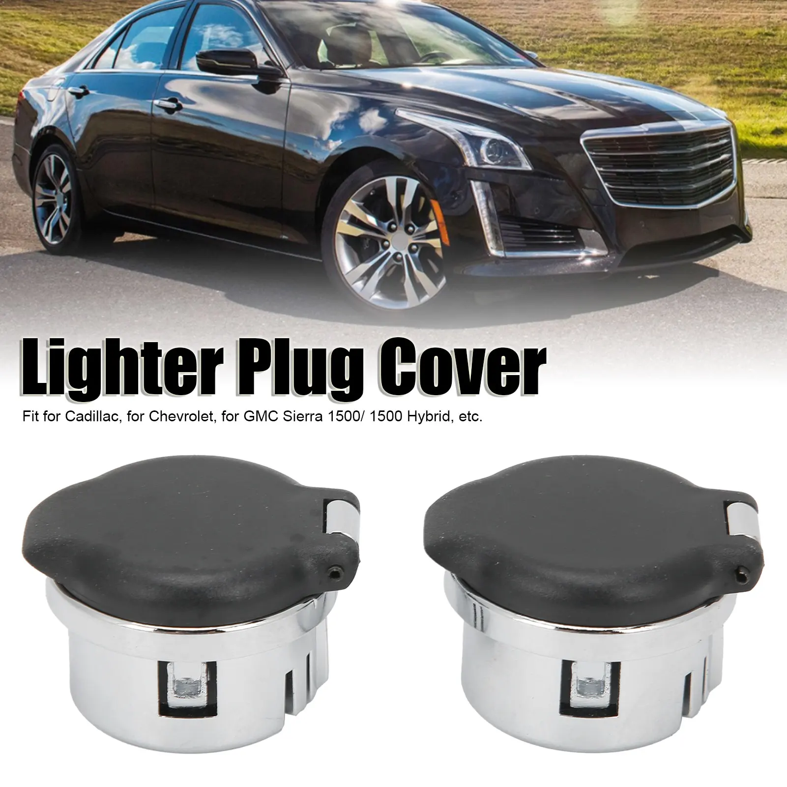 Power Outlet Cover 20983936 Cigarette Lighter Plug Cap Replacement for Chevrolet Avalanche Silverado GMC Sierra Dash Accessory