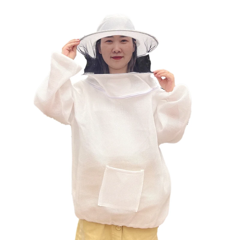 

Breathable Anti-bee Suit Professional Beekeeper Suit Light Wear Quickly Beekeeping Suit Removable Hood Collecting Honey Clothes