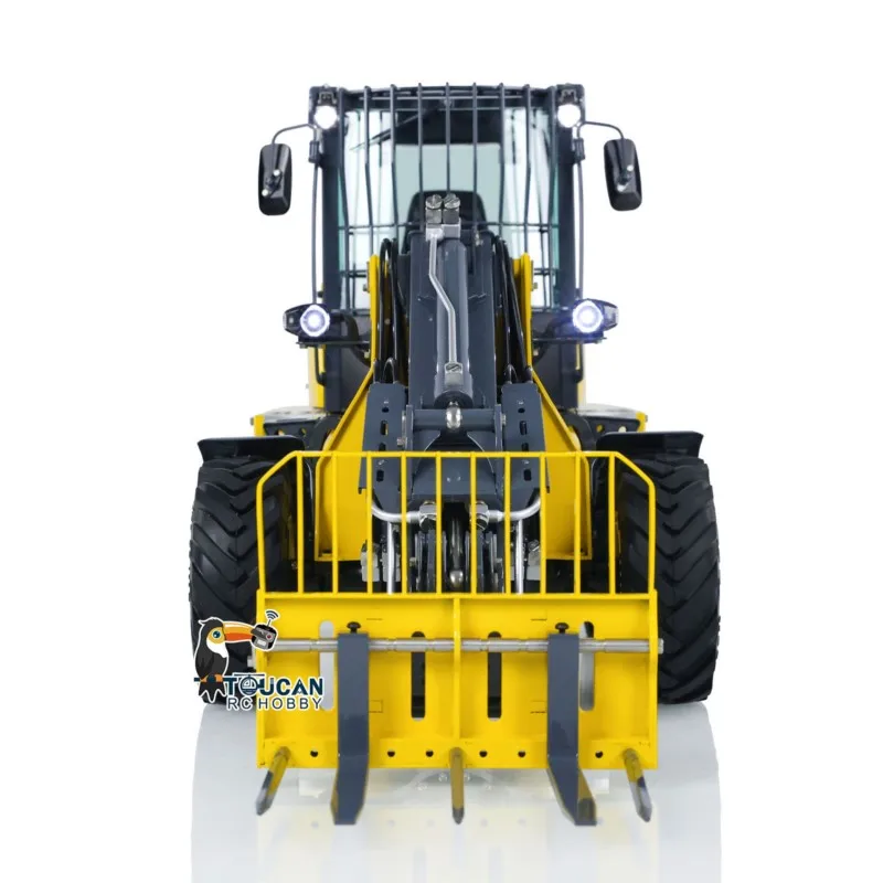 Nieuwe LESU AT1050 1:14 RC Hydraulische Vorkwagen Metalen Telescopische Arm TOUCAN DIY Geschilderd Afgewerkt Loader Auto Licht Geluid Model Speelgoed