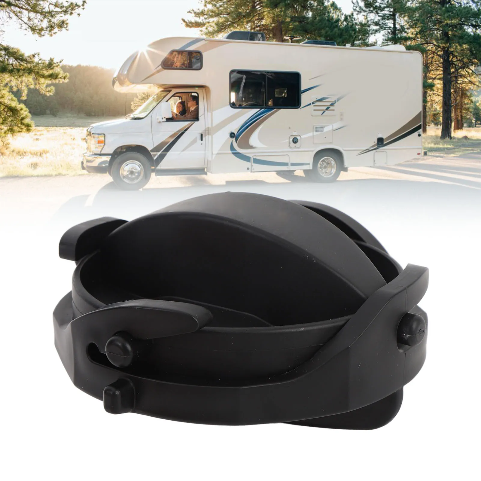 

2Pcs RV Sewer Cap Leakproof Snap On Double Ear Type Anti Aging Plastic Sewer Hose Cap for RV Sewer System