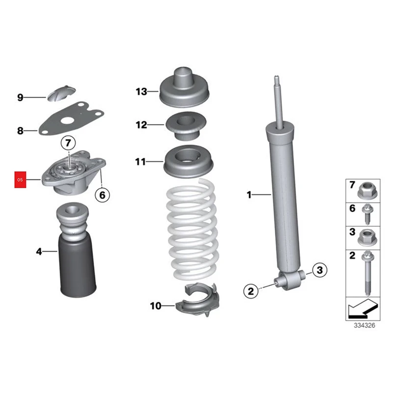 Per BMW F20 F30 F35 F80 F21 F32 F82 F33 Supporto ammortizzatore posteriore sinistro destro 33506862725 33506864452 6862725 6864452