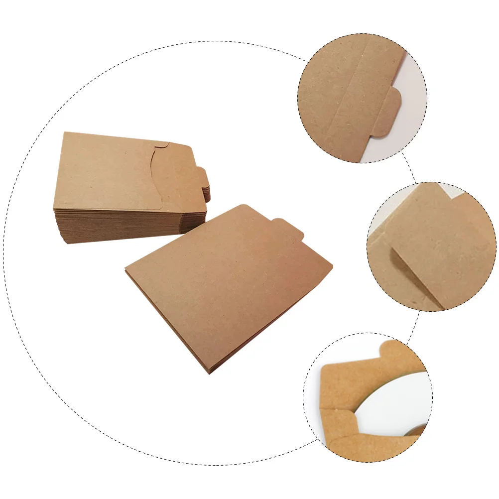 

1Set of 50 Brown Paper Bag Kraft Paper Bag Multi-Function Cd File Envelope Pouch for Gifts File Envelope Pouch