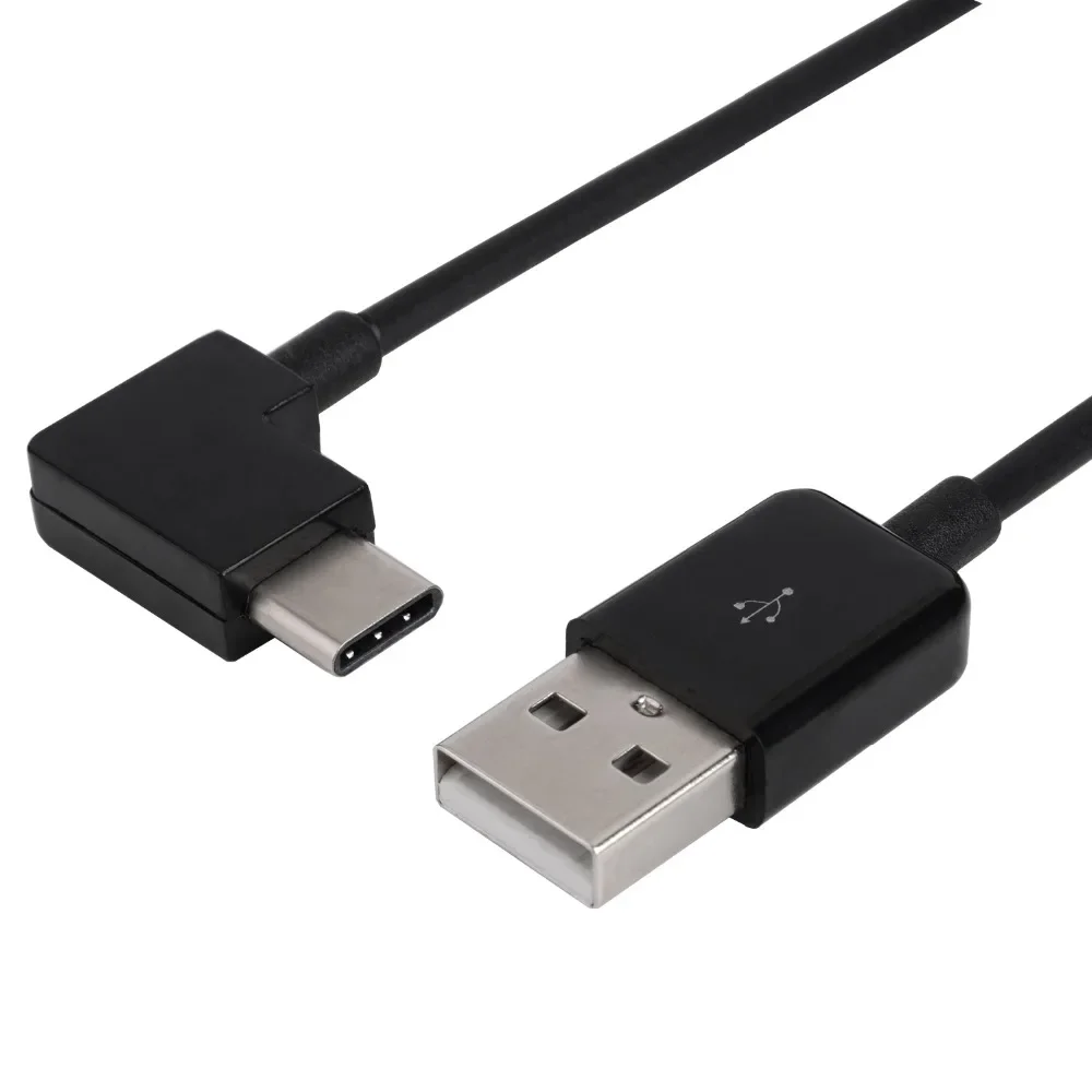 100cm USB3.1 Type-c data cable 90 degreed right angled USB-C to USB2.0 male charge & data cable for mobile phone & tablet