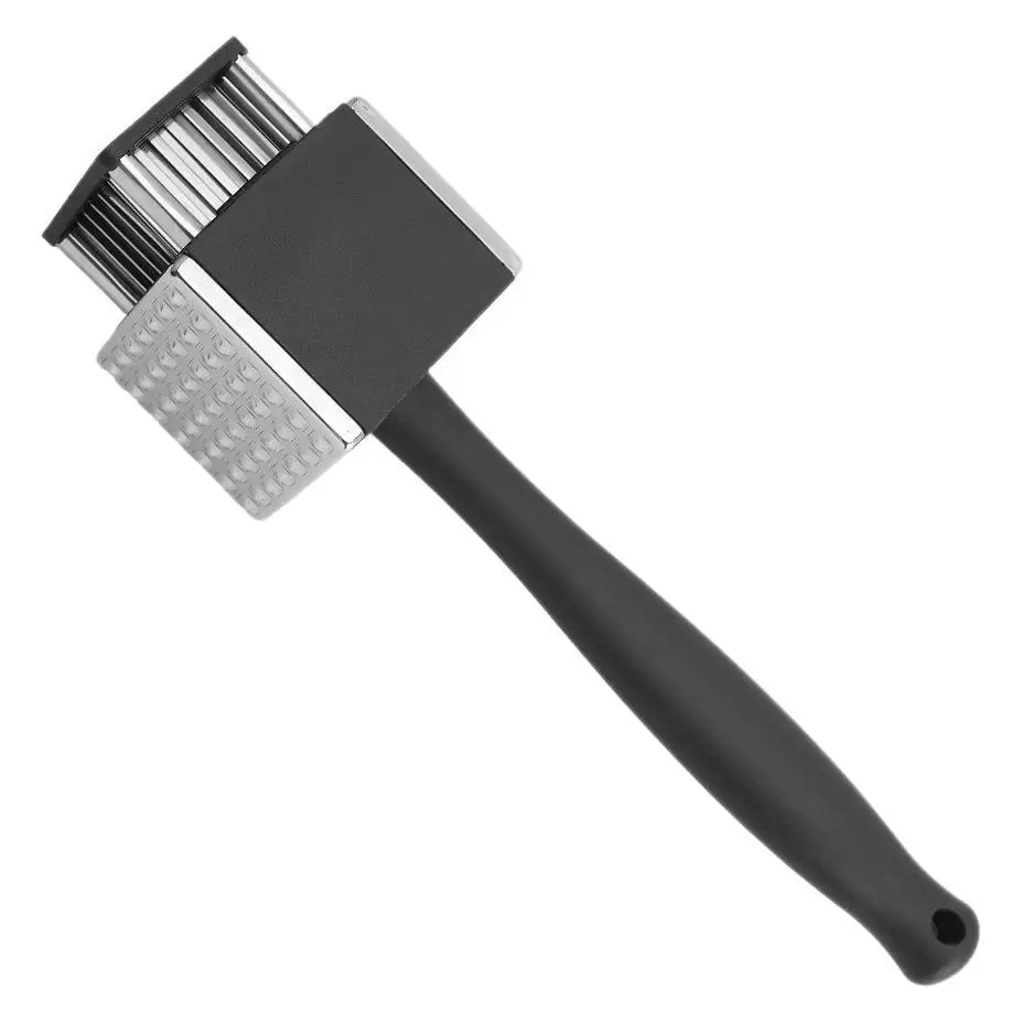 2-in-1 stainless steel meat floss hammer, meat floss needle for home use, steak beater hammer, tender meat slicer, kitchen tool