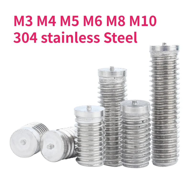 

M3 M4 M5 M6 M8 M10 304 Stainless Steel Headless Spot Welding Screw Solder Point Bolt Weld Stud