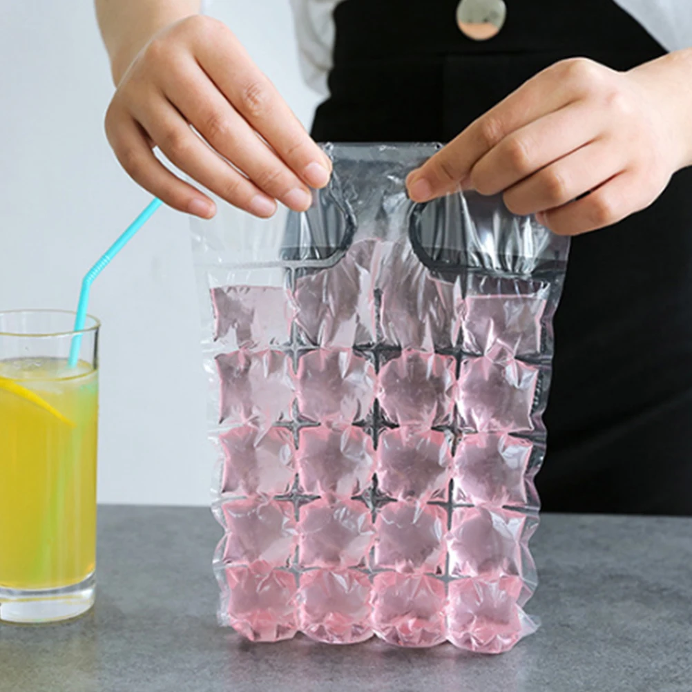 

Ice Making Bag PE Material Leak-proof Cube Mold Tray Fast Freezing Fresh Keeping for Vegetables Fruits Drinks Picnic Party