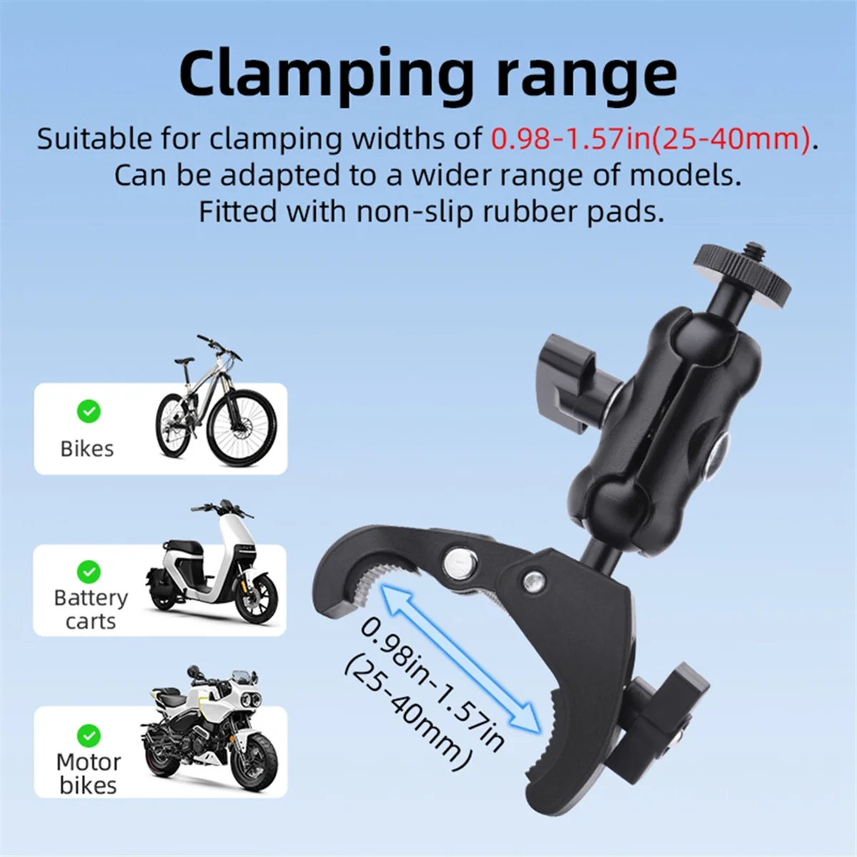 Soporte para bicicleta para mando a distancia RC/2 RC, soporte para manillar de motocicleta para accesorios Mini 4 Pro/Mini 3 Pro