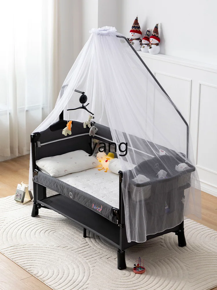 CX Baby Crib Foldable Mobile Splicing Portable Children Cradle