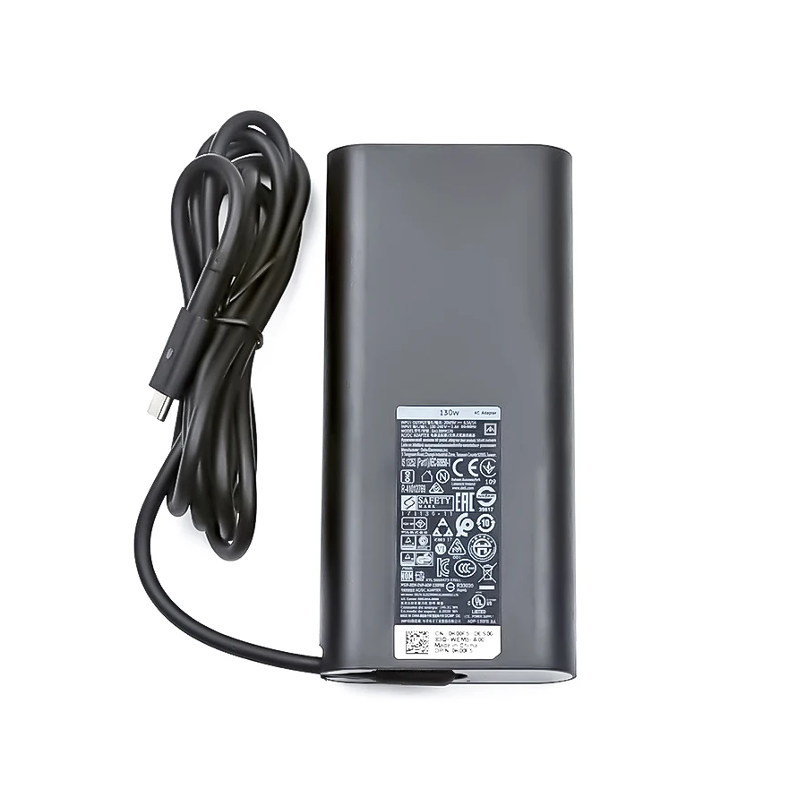 ラップトップアダプター,バッテリー充電器,AC電源,130w,20v,6.5a,dell xps 15, 9570, 9575,da130pm170,ha130pm170,k00f5に適しています