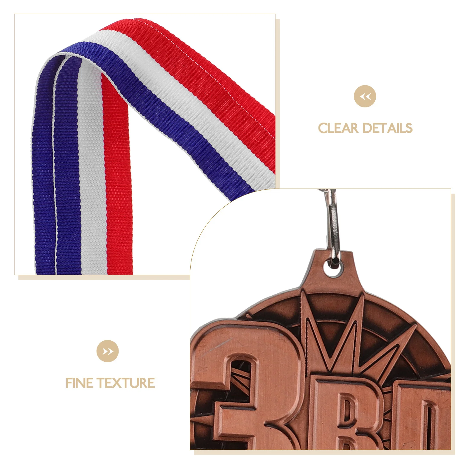 

3 шт. металлические награды, прочные спортивные медали из цинкового сплава, идеально подходящие для соревнований, аксессуары для трофеев, аксессуары для награды