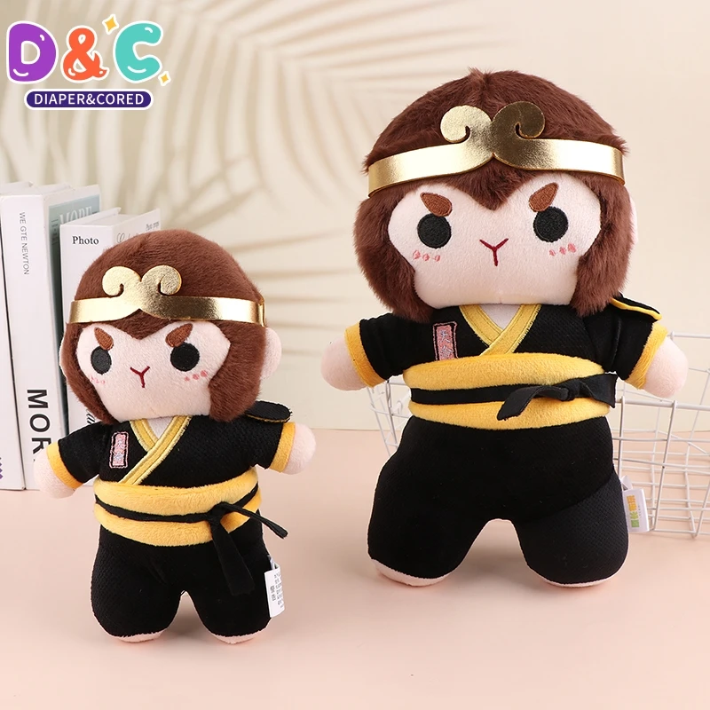 1 pçs dos desenhos animados wukong criativo pingente mito preto wukong brinquedo de pelúcia decoração atividade pequeno presente