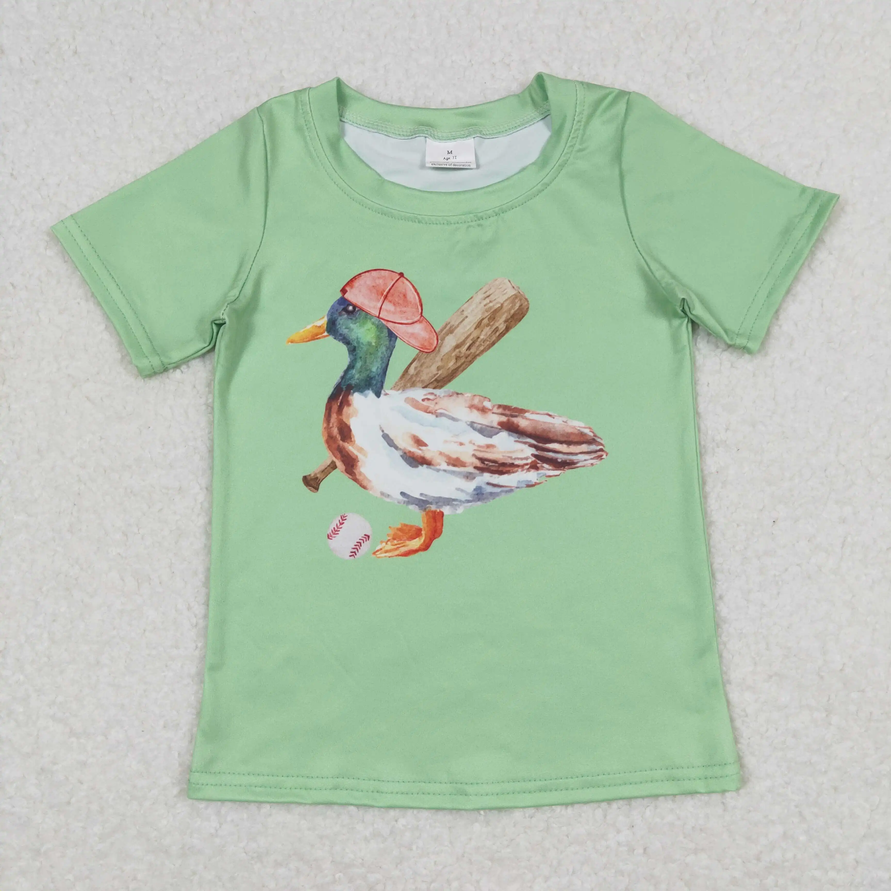 

z910-10 BT0611 Wholesale baby boys clothes Baseball duck short sleeve top Summer Boutique top For Children's clothing Shirt