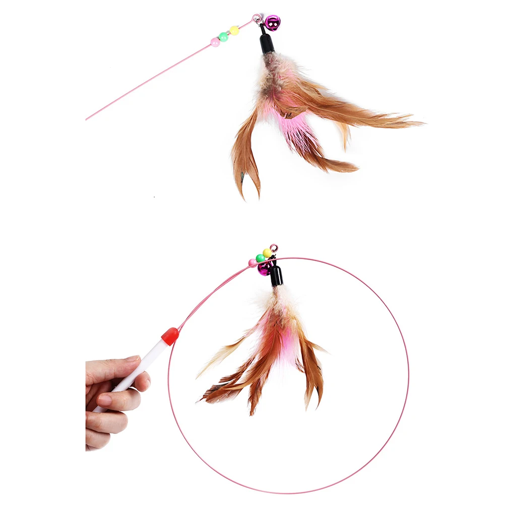 

2Pcs Cat Rod Hanging Cute Teaser for Cats Pet Interactive Indoor Play