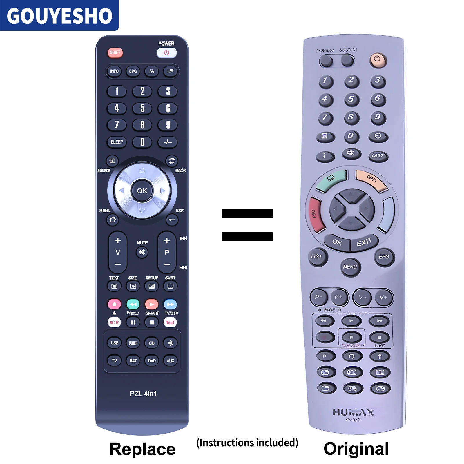 

New Remote Control RS-535 RS535 Rs 535 for Humax Audio / Video Players PDR-9700SAT PDR-9700