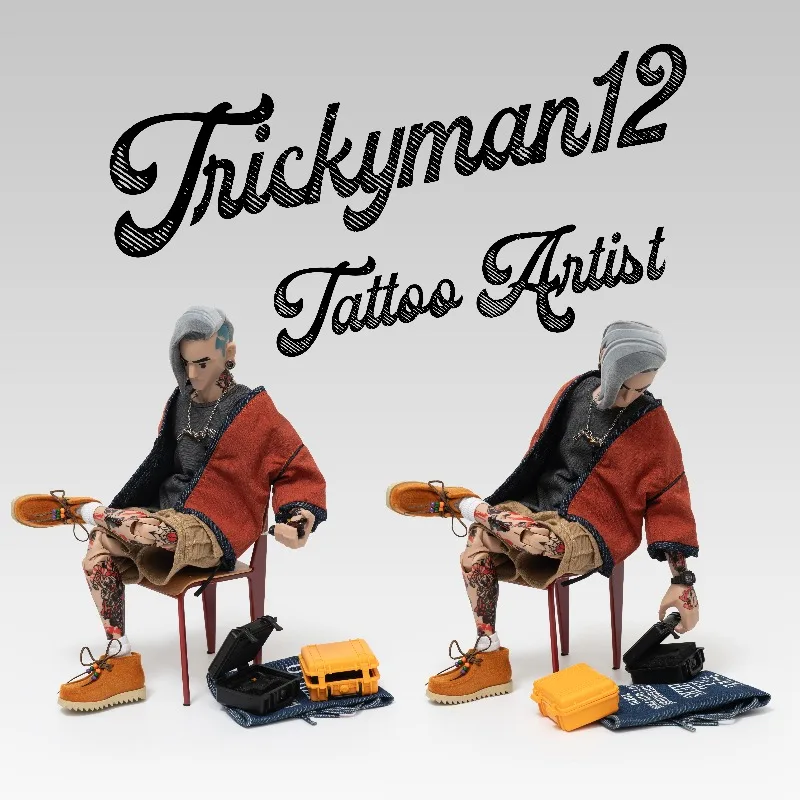 

In Stock TrickyMan12 1/6 Tattoo Artist Alternate Color Version Full Tattoo Body Action Figure Anime Model Trendy Toys Doll
