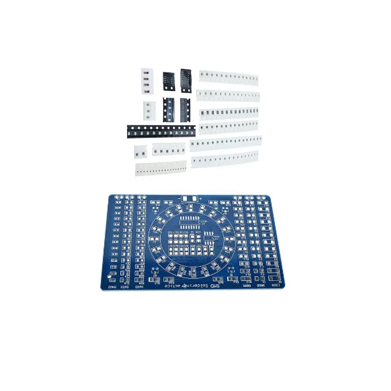 CD4017 Rotating LED SMD NE555 Soldering Practice Board DIY Kit Fanny Skill Training Electronic Suit