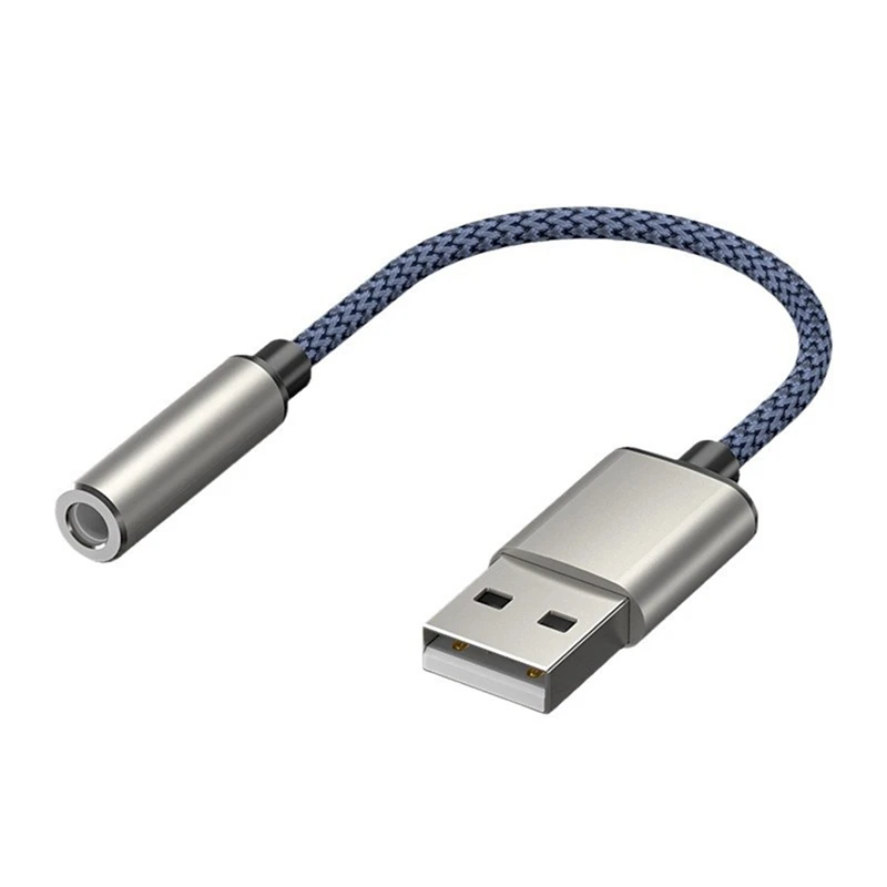 APPLIA-USB To 3.5Mm Audio Cable USB A To 3.5Mm Female External Stereo Sound Card Headphone Micphone Sound Adapter