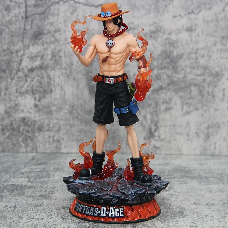 25cm One Piece Portagas D Ace Anime Figures Dream Ace Action Figures Statue Pvc Model Doll Collection Decoration Toys Kids Gifts