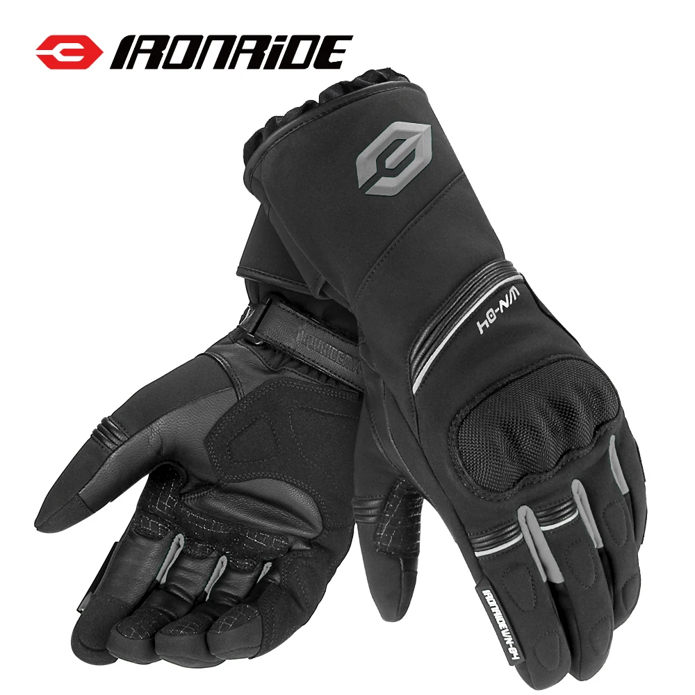 Men's Motorcycle Riding Gloves Winter Warm Waterproof Windproof Snow Riding Gloves Touch Screen Anti Slip Sports Gloves