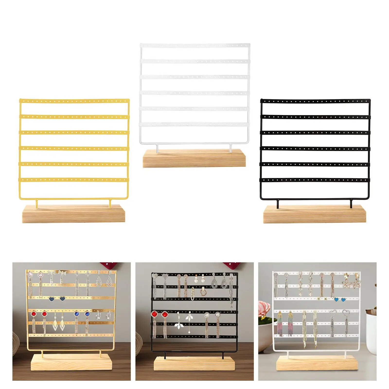 

Подставка-органайзер для сережек с 144 отверстиями, подставка для ювелирных изделий для женщин и девочек, стеллаж для сережек для столешницы, ювелирного магазина