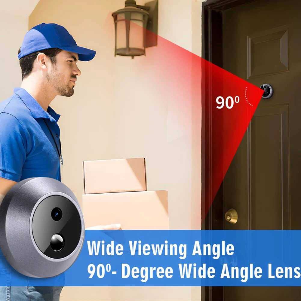 Mini Peephole Smart Wireless Door Viewer Camera PIR Motion Detection Digital Door Viewer 2.8 Inch Digital Peephole Eye Viewer