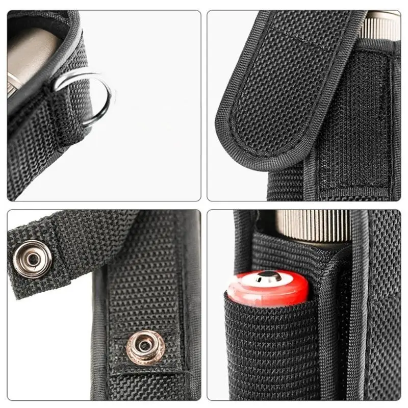 652F Belt Mounted Flashlamp Adjustable Flashlamps Case Nylon Construction Suitable for Outdoor Camping Equipment