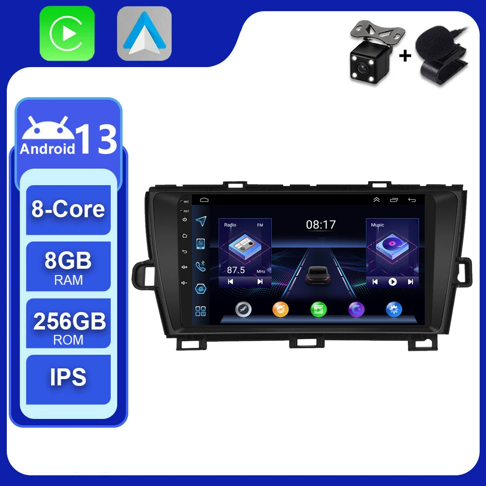 

9Inch Car Multimedia video Player Android Radio For Toyota Prius XW30 30 2009-2014 2015 GPS Navigation 2DIN Stereo head unit dsp