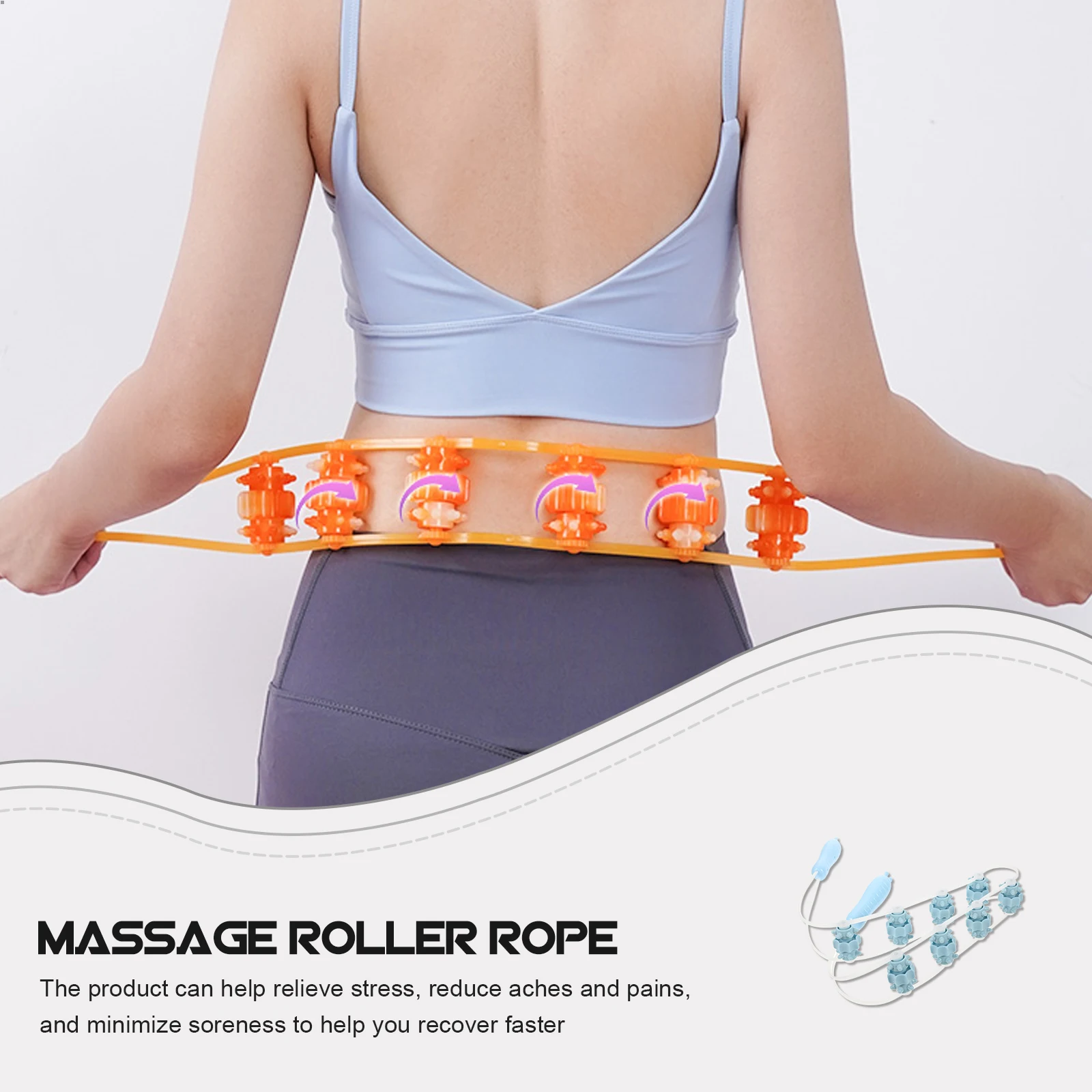 

Massage Roller Rope for Muscle Recovery High-Grade Material Deep Tissue Release Pain Relief At Home Gym Travel Use Leg Back