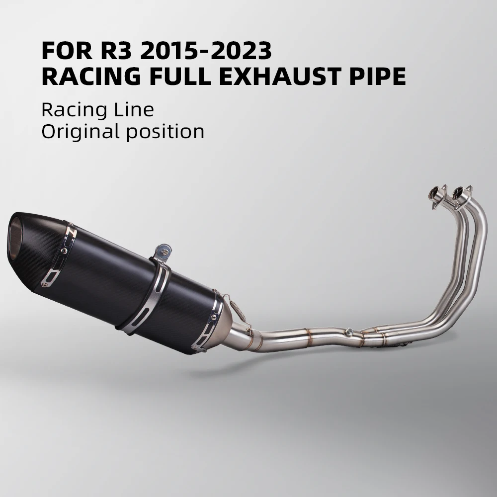 

For R3+R77 R25 MT05 MT03 Motorcycle Racing Performance Exhaust Racing Line Original Location Motorcycle Muffler Exhaust