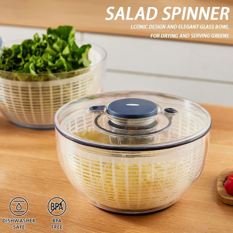 

Vegetable Dehydrator Electric Quick Cleaning Dryer Fruit and Vegetable Dry and Wet Separation Draining Salad Spinner Home Gadget