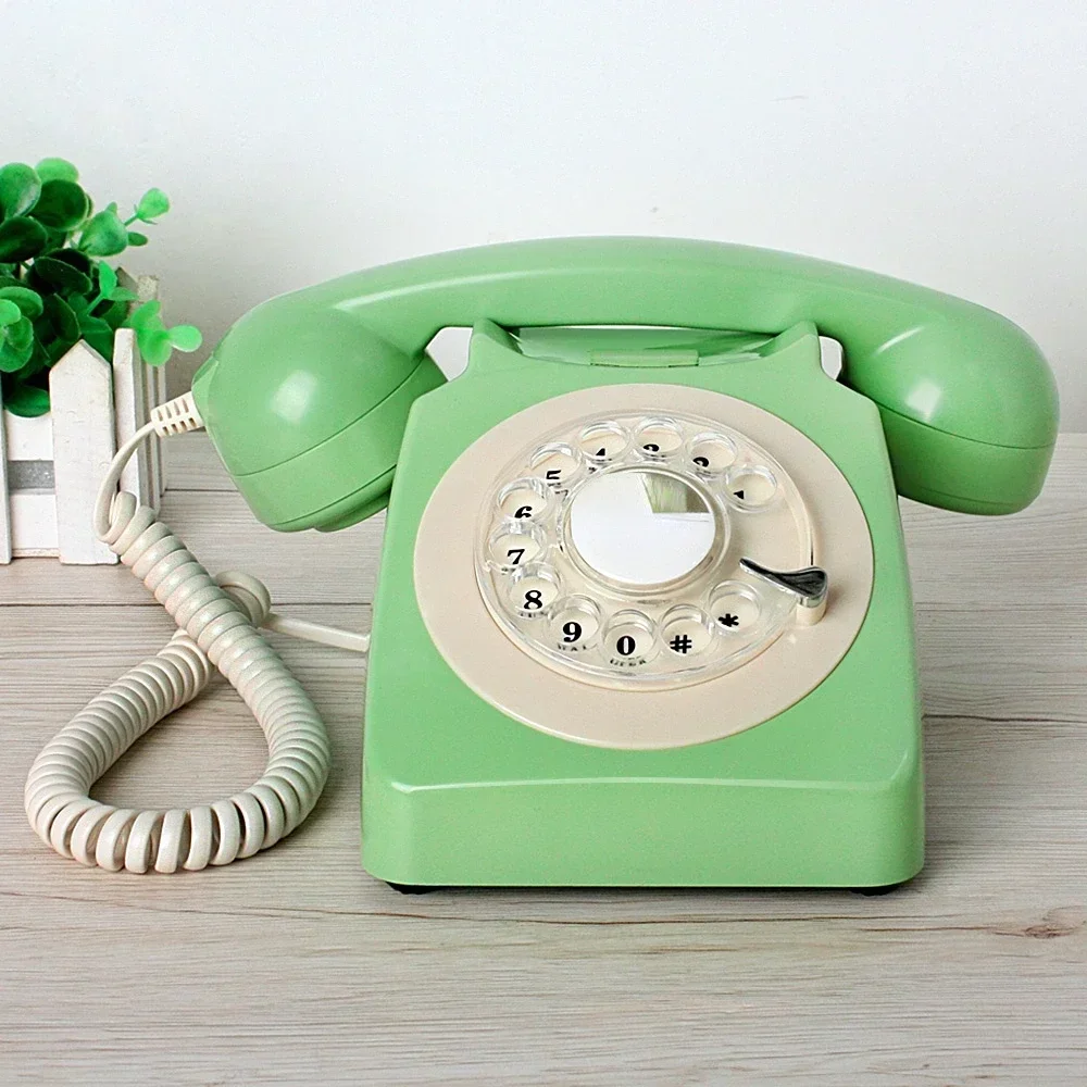 المبيعات الساخنة هاتف القرص الدوار الكلاسيكي القديم هاتف عتيق دوار جرس معدني عتيق #2