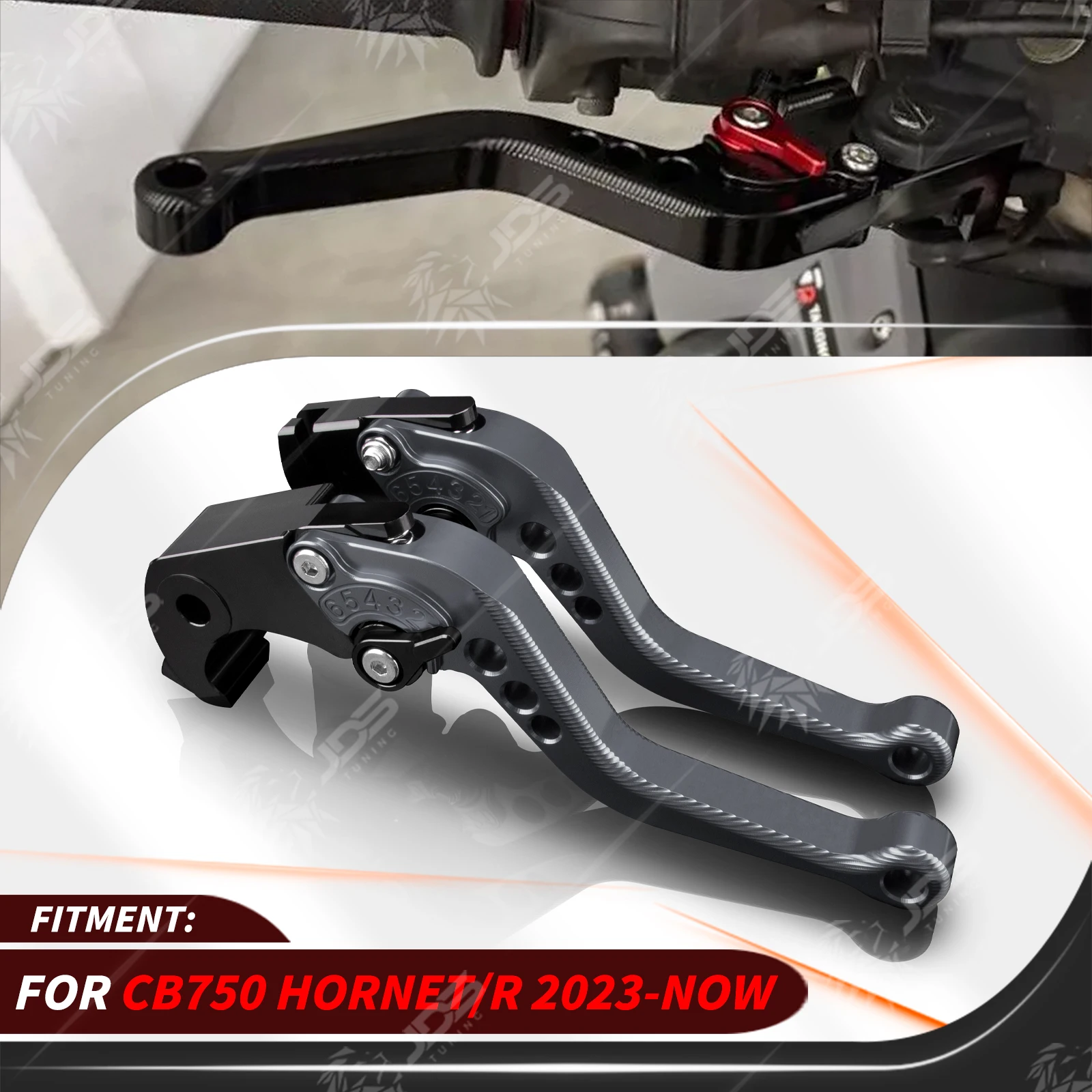 For Honda CB750 HORNET/R 2023-NOW Sport Short Brake Lever Set Adjustable Handle Levers Three-Fingers Accessories Parts