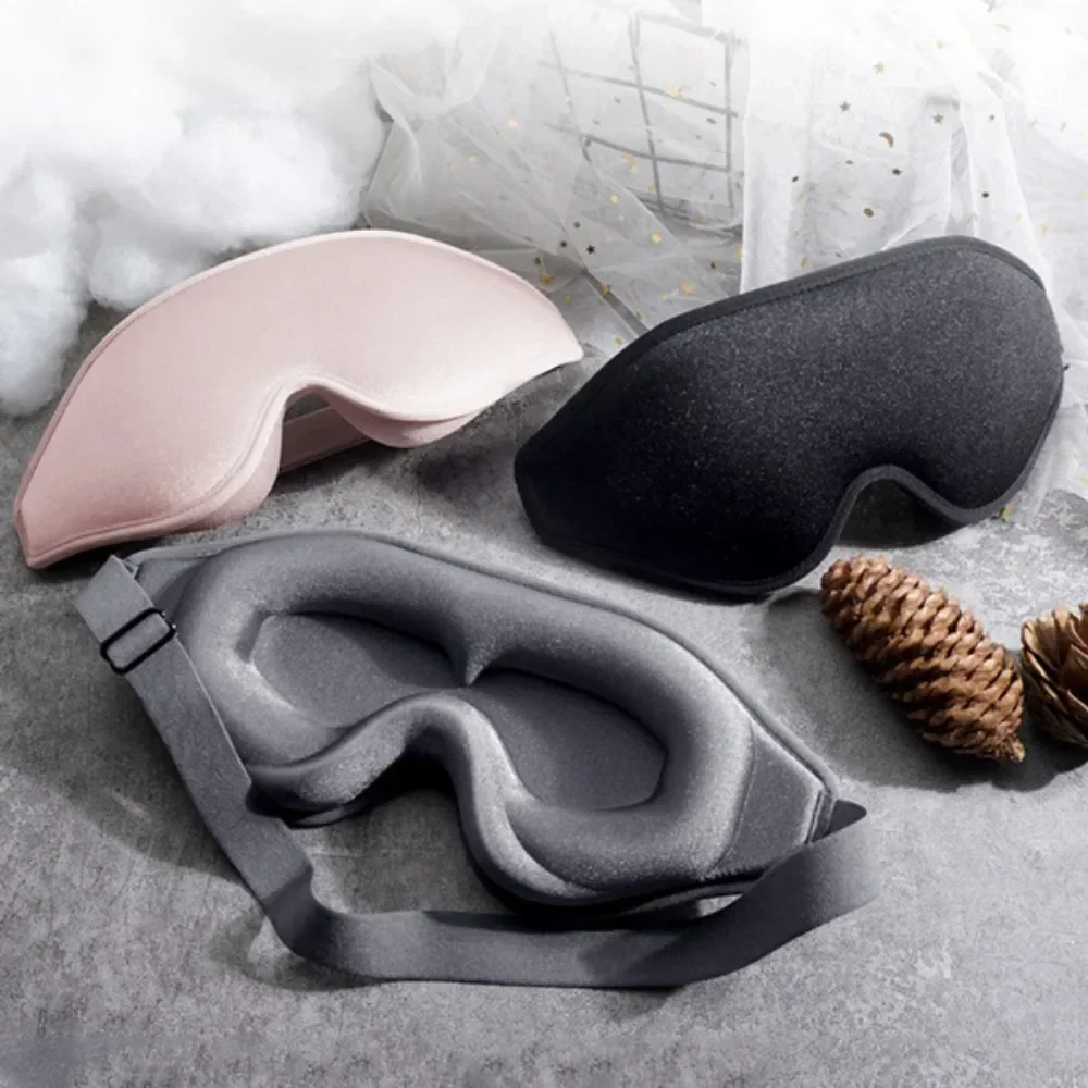 Blackout Sleep Eye Mask 3D Contoured Design Soft Breathable Eye Cover with Adjustable Strap Total Light Blocking for Deep Rest Travel Meditation Daytime Naps Bedtime Shift Work Lightweight Ergonomic Sleep Shade Portable Daily Use Comfortable Fit view 5