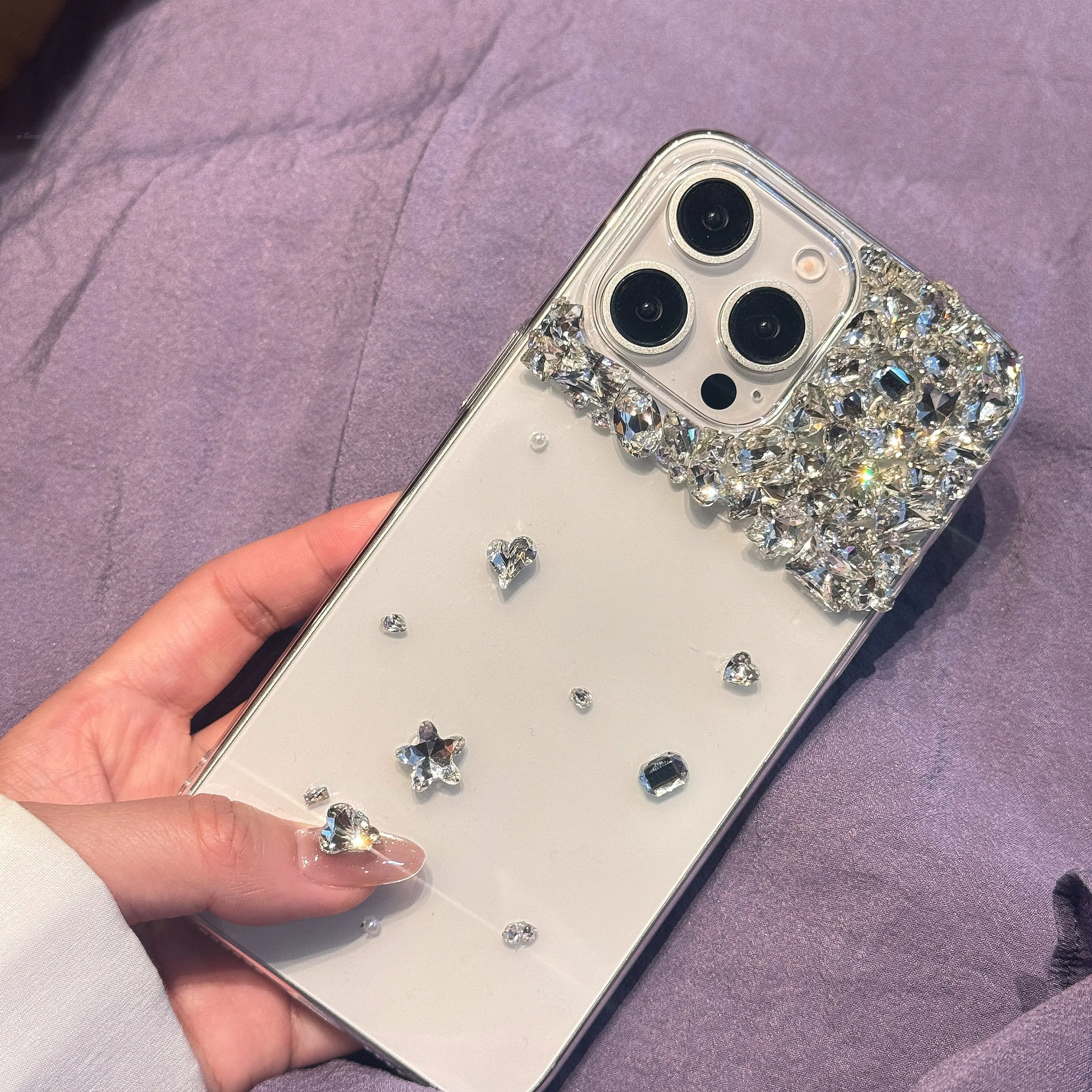 الفاخرة بلينغ الماس لامعة ل Redmi K20 K30 K30s K40 K40s K50 الألعاب برو فائقة السرعة اليدوية الصلب PC الغطاء الخلفي جراب هاتف