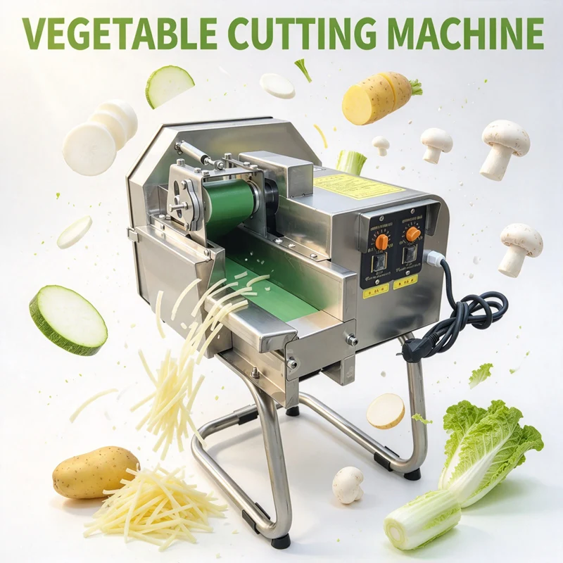 Electric Adjustable Speed Vegetable Cutter Stainless Steel For Cabbage Pepper Leek Processing Vegetable Cutting Machine