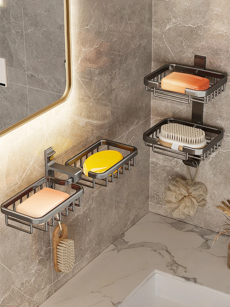 

Алюминиевый слив для ванной комнаты, держатель для хранения мыла, стеллаж для хранения мыльницы, аксессуары для ванной комнаты