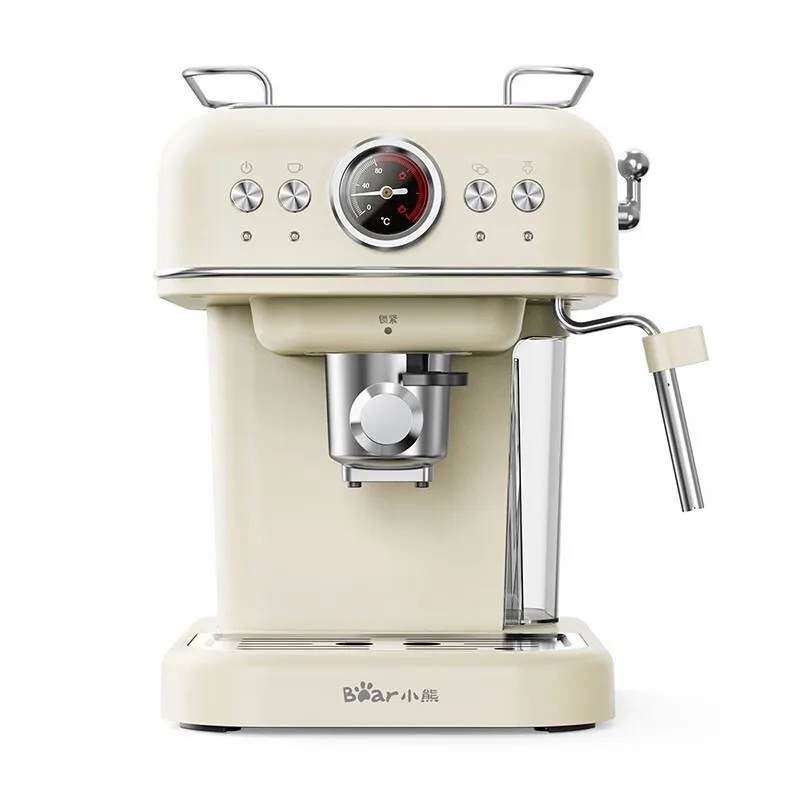 Home retro Italian coffee machine KFJ-E12R5 coffee machine, pump press milk frother coffee machine