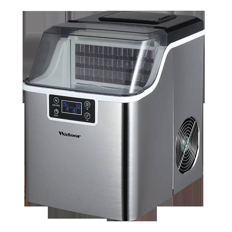 

220V Wellcome Ice Maker Home Small Dormitory Student 30/25kg Automatic Milk Tea Shop Commercial Ice Cube Machine