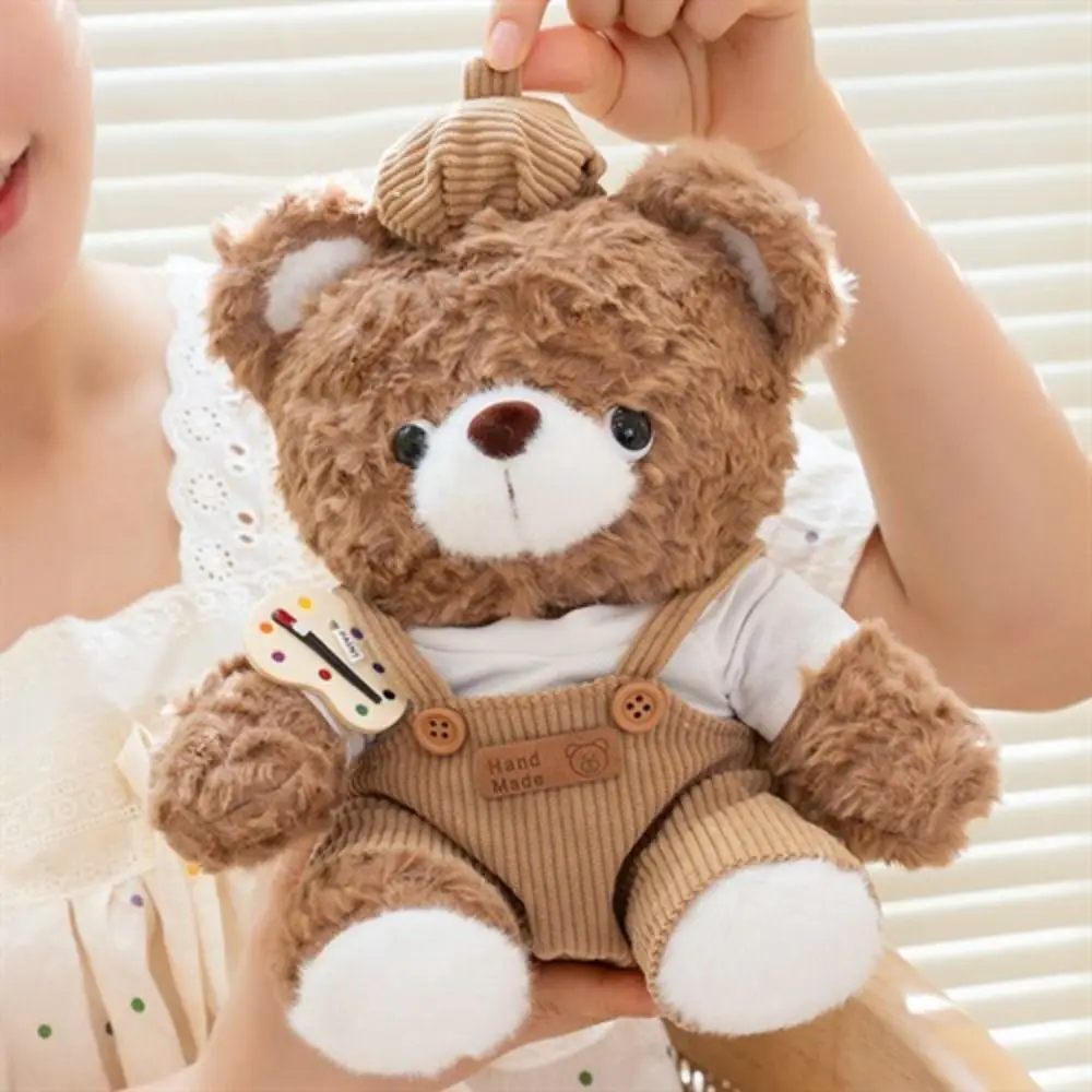 Avec chapeaux ours porter des vêtements jouets ensemble moelleux lapin doux jouets en peluche Collection dessin animé lapin en peluche décor à la maison