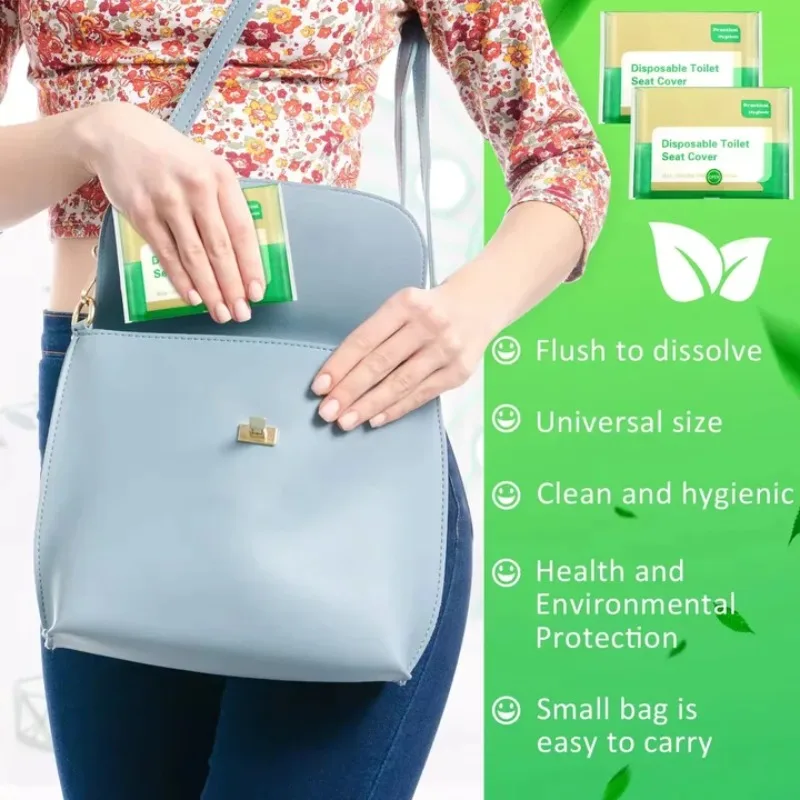 10-200 قطعة غطاء مقعد المرحاض القابل للتصرف المحمولة السفر التخييم فندق الحمام للتحلل مقاوم للماء بساط للحمام الملحقات #4