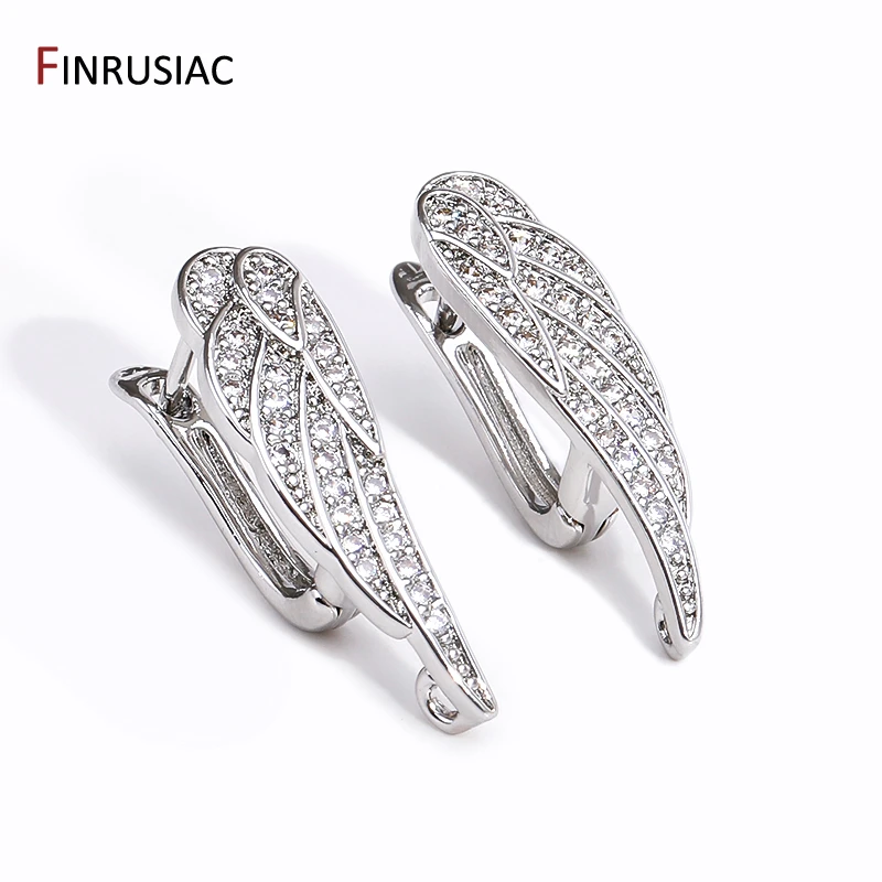 18K Gold Plated Brass Shvenzy Earwire Hooks For DIY Women Handmade Cubic Zirconia Earrings Making Accessories Findings